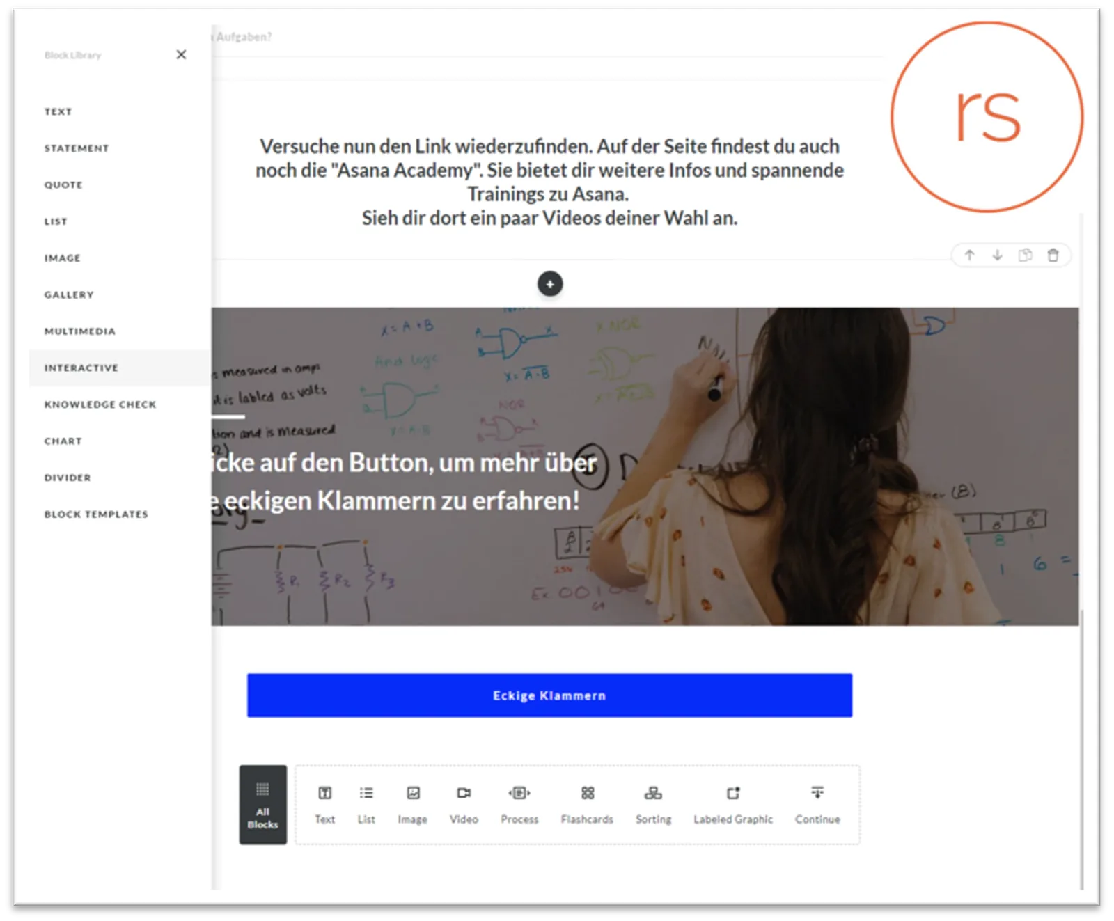 Articulate Rise Software für scrollbasiertes eLearning