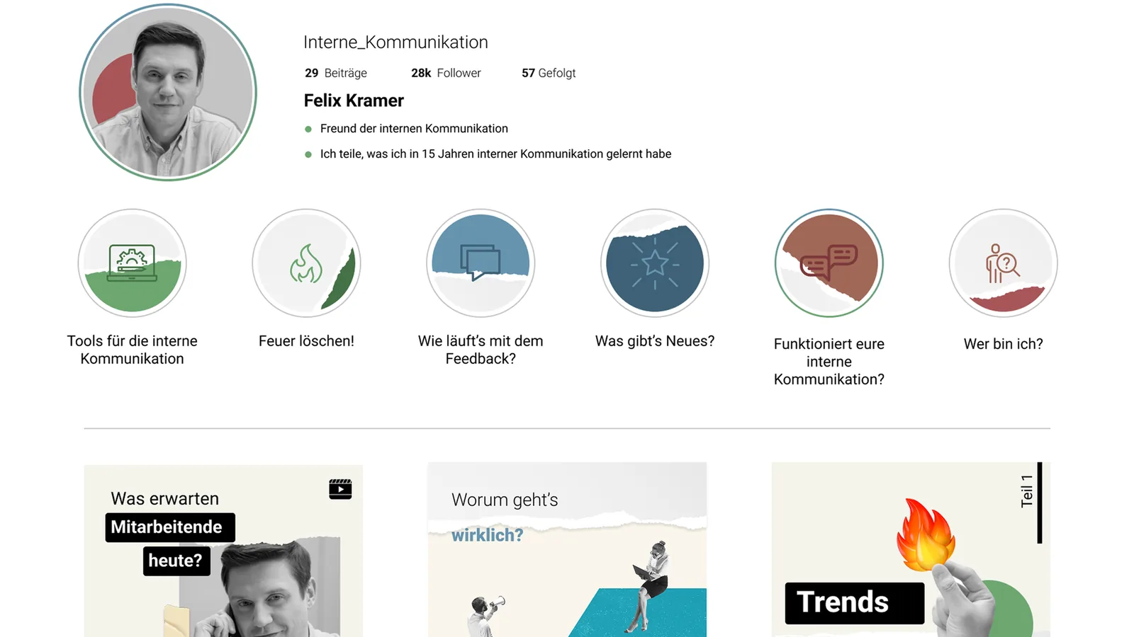 Social-Feed-Kurse: Beispiel 1 von 4
