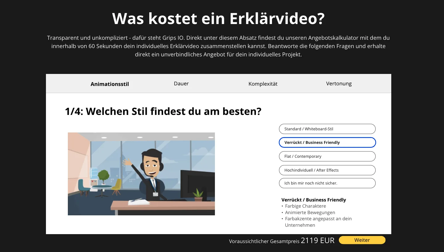e Learning Erklärvideo kosten berechnen lassen