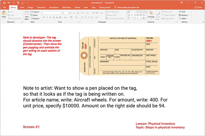 PowerPoint Storyboard für e Learning
